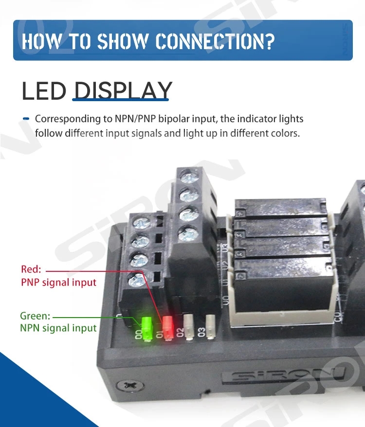 Siron Y450 High-Quality 4-Bit Wide-Bottom Signal Relay Module for PLC
