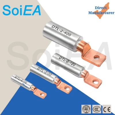 Terminales de cableado de cable bimetálico de aluminio y cobre Dtl F Terminales de cable de soldadura por fricción